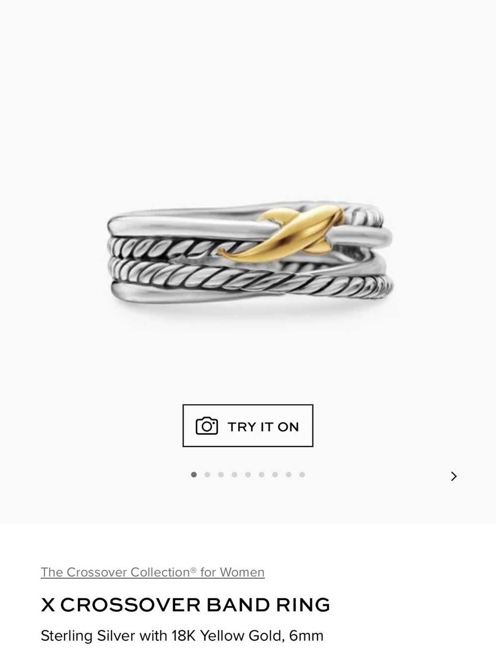 David Yurman X Crossover Band Ring - Picture 9 of 11